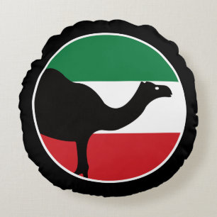 Kuwait Dromedary Kuwaiti Nationale Tierflagge Rundes Kissen