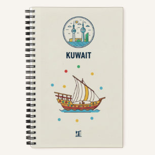 Kuwait-Erbe- und traditionelles Dhow-Fotoarchiv  Notizbuch