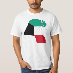 Kuwait-Flag-Karte T-Shirt