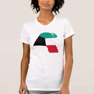 Kuwait-Flag-Karte T-Shirt