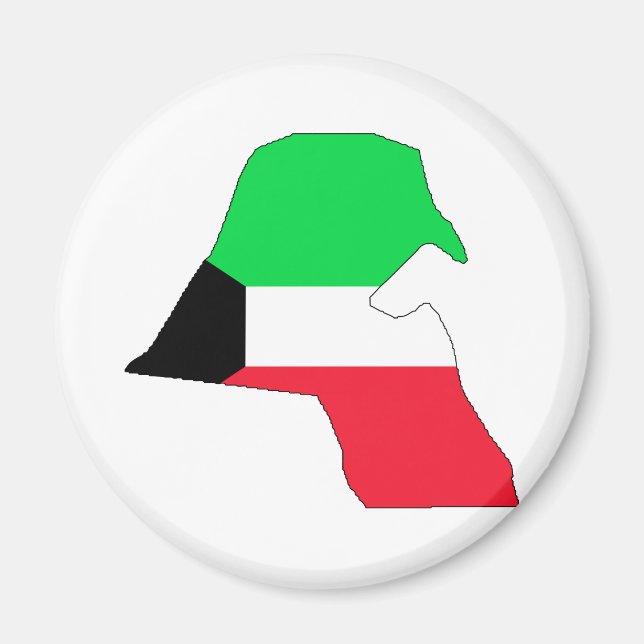 Kuwait Flag Map Magnet (Vorne)