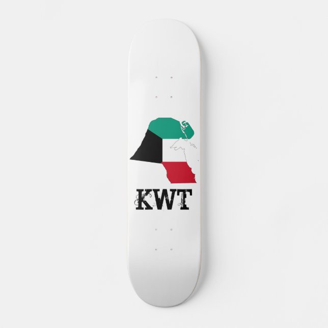 Kuwait Flag Map Skateboard (Vorderseite)