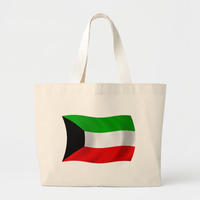 Kuwait Flag Tote Bag Jumbo Stoffbeutel (Vorne)