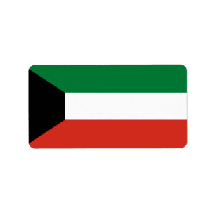 Kuwait-Flagge Adressaufkleber
