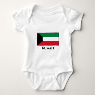 Kuwait-Flagge Baby Strampler