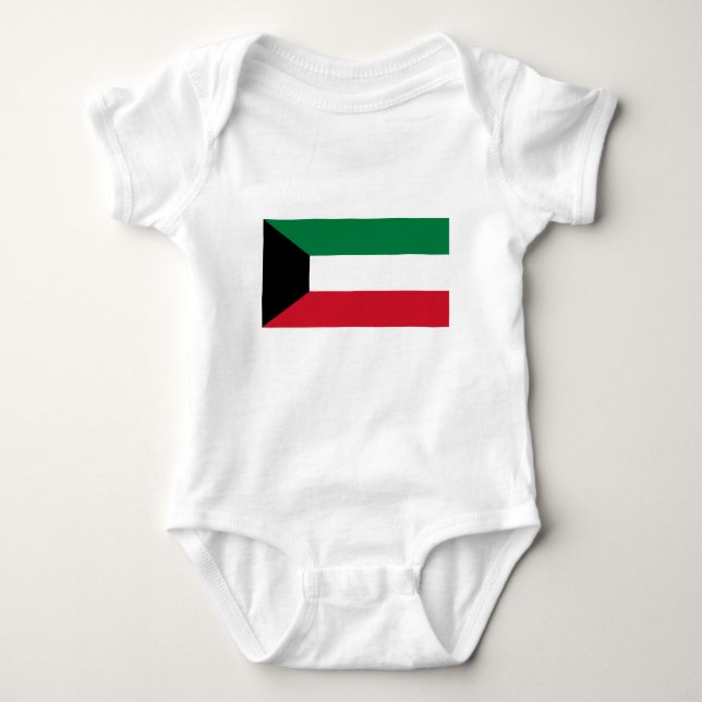 Kuwait-Flagge Baby Strampler (Vorderseite)