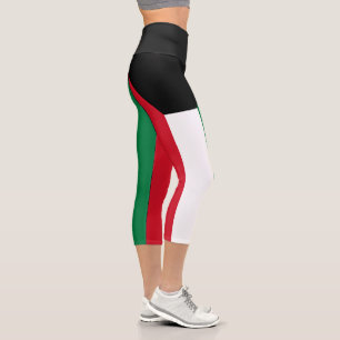 Kuwait-Flagge Capri Leggings