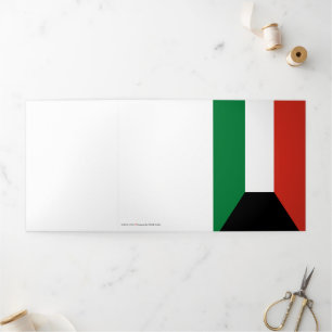Kuwait-Flagge Dreifach Gefaltete Karte