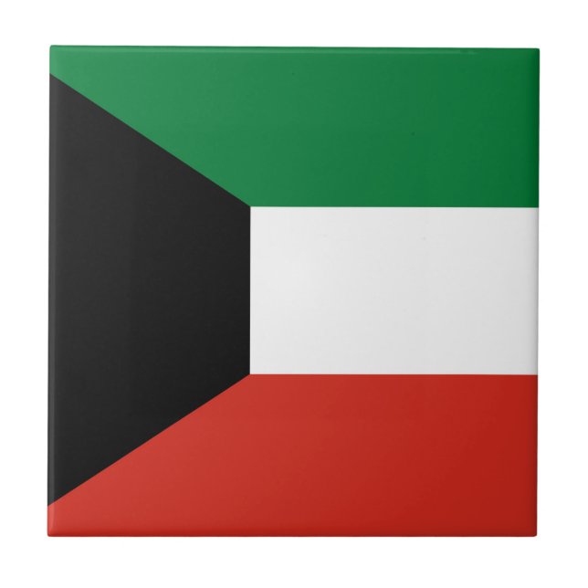 Kuwait-Flagge Fliese (Vorderseite)