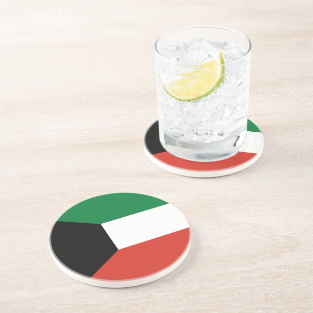 Kuwait-Flagge Getränkeuntersetzer (Seite)