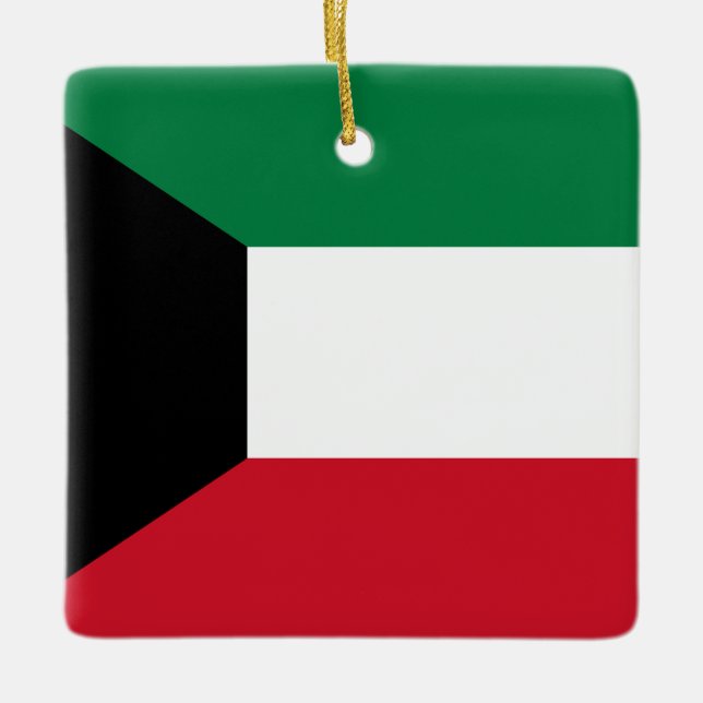 Kuwait-Flagge Keramikornament (Vorderseite)