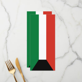 Kuwait-Flagge Menükarte