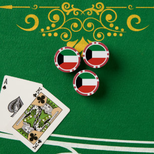 Kuwait-Flagge Pokerchips
