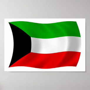 Kuwait-Flagge Poster Druck