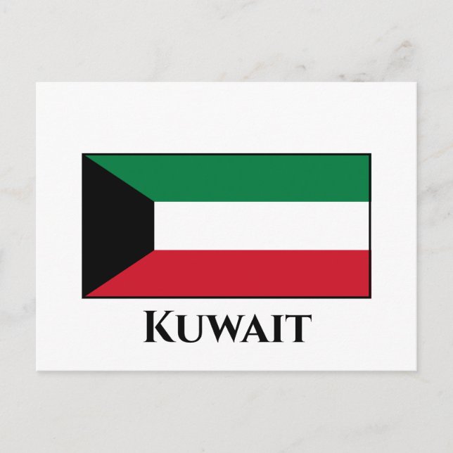 Kuwait-Flagge Postkarte (Vorderseite)
