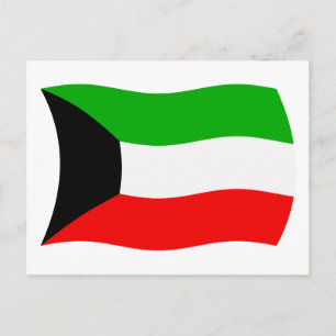 Kuwait-Flagge-Postkarte Postkarte
