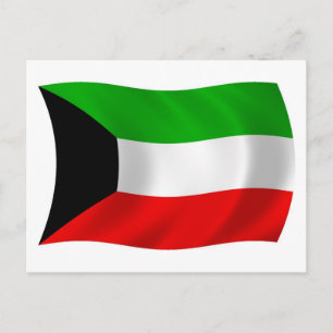 Kuwait-Flagge-Postkarte Postkarte