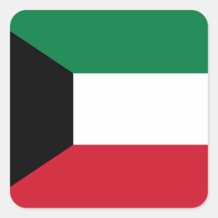Kuwait-Flagge Quadratischer Aufkleber
