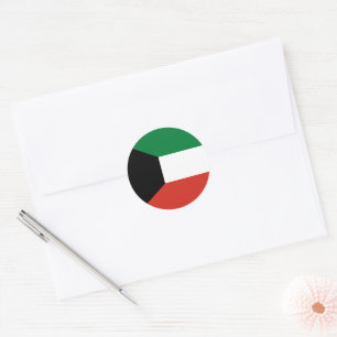 Kuwait-Flagge Runder Aufkleber