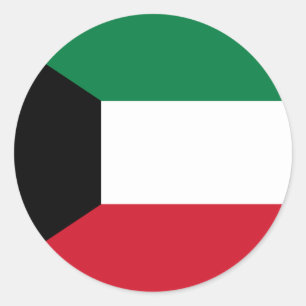Kuwait-Flagge Runder Aufkleber