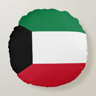 Kuwait-Flagge Rundes Kissen