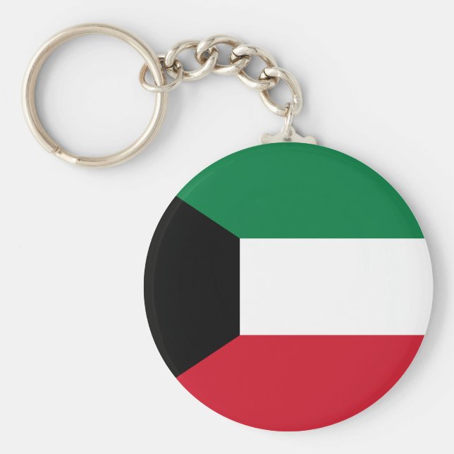 Kuwait-Flagge Schlüsselanhänger (Vorne)