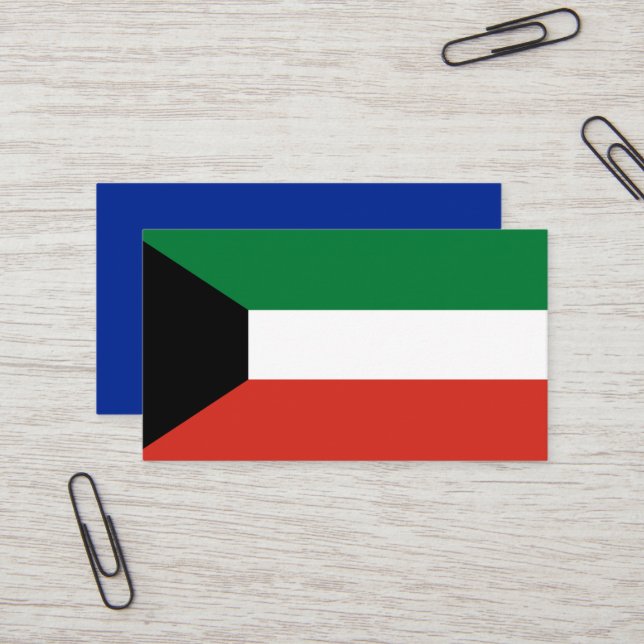 Kuwait-Flagge Visitenkarte (Vorderseite/Rückseite Beispiel)