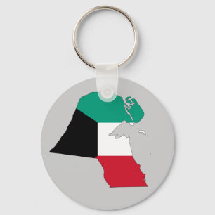 Kuwait-Flaggen-Karte Schlüsselanhänger
