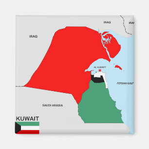 Kuwait-Landkarte Magnet