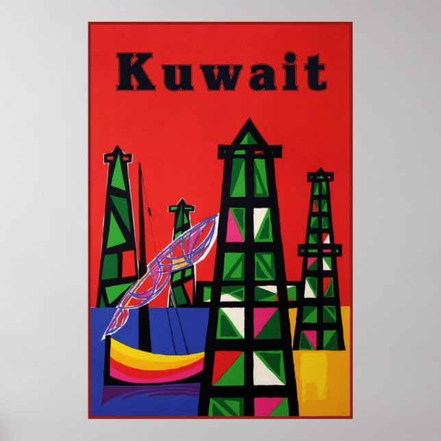 Kuwait-Reiseposter Poster (Vorne)
