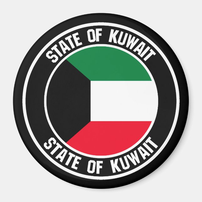 Kuwait Round Emblem Magnet (Vorne)