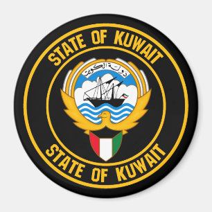 Kuwait Round Emblem Magnet