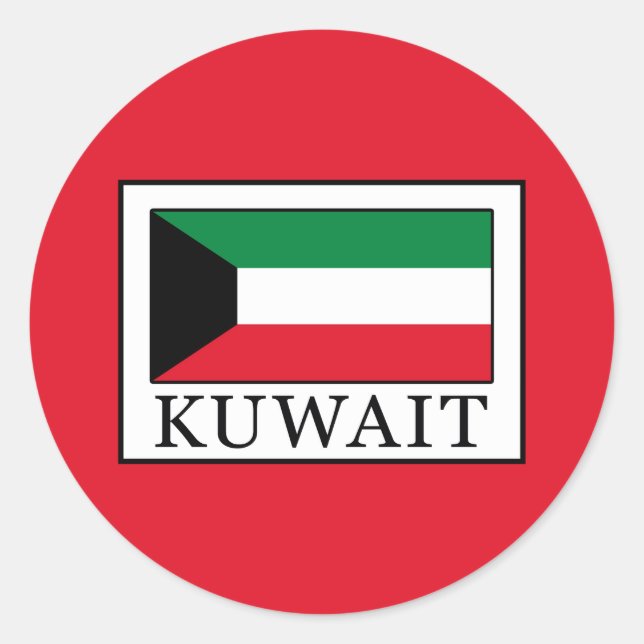 Kuwait Runder Aufkleber (Vorderseite)