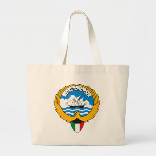 Kuwait-Wappen Taschen-Tasche Jumbo Stoffbeutel
