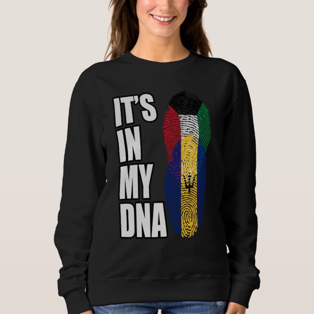 Kuwaiti And Barbadian Mix DNA Heritage Flag Sweatshirt (Vorderseite)