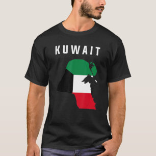Kuwaiti Flag Inside Map Kuwait T-Shirt