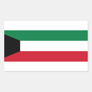 Kuwaitische Flagge, Flagge Kuwaits Rechteckiger Aufkleber