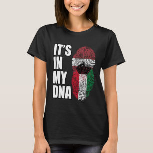 Kuwaitischer und lettischer Mix-DNA-Erbe-Flagge T-Shirt