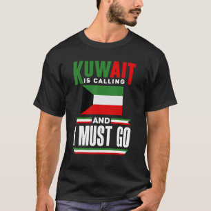 Kuwaits kuwaitische Flagge Kuwaits ruft an und T-Shirt