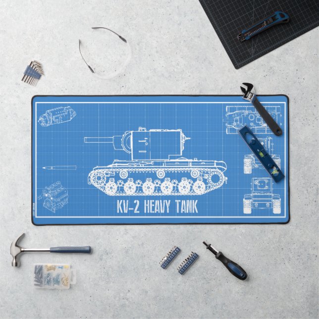 KV-2-Tank Schreibtischunterlage (Arbeitsplatz)