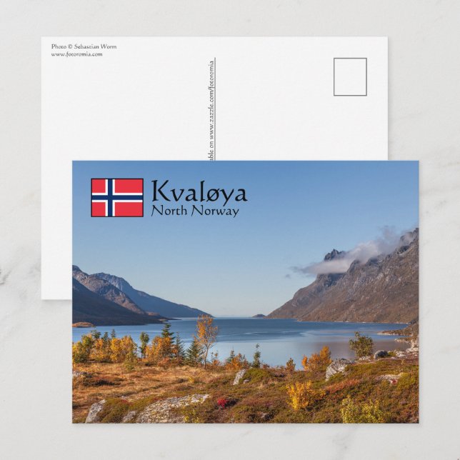 Kvaloya Island Norwegen Postkarte (Vorne/Hinten)