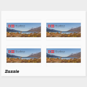 Kvaloya Island Norwegen Rechteckiger Aufkleber