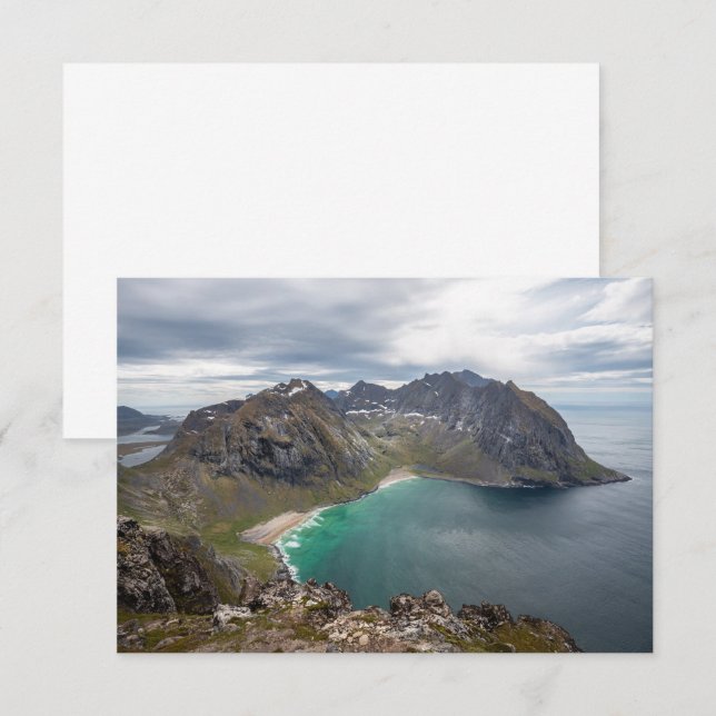 Kvalvika Lofoten Norwegen Card (Vorne/Hinten)