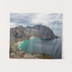 Kvalvika Lofoten Norwegen Wandteppich