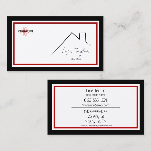 KW Colors Double Black Business Card Visitenkarte (Vorne/Hinten)