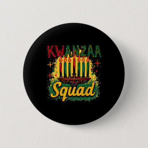 Kwanza Squad Afro-Amerikanischer Happy Kwanza Fami Button