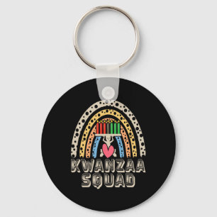 Kwanza Squad Familie Weihnachten Afro-Amerikanisch Schlüsselanhänger
