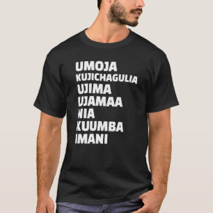 Kwanzaa 7 Grundsätze Umoja Kujichagulia Ujima Ujam T-Shirt