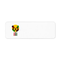 Kwanzaa Afrozentrische Rücksendeadressen-Aufkleber