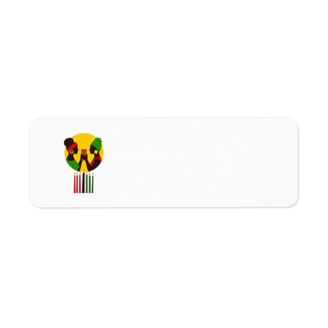 Kwanzaa Afrozentrische Rücksendeadressen-Aufkleber (Vorne)